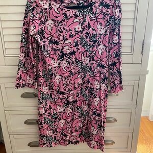 Lilly Pulitzer Pink and Black Panda Print Dress Size M